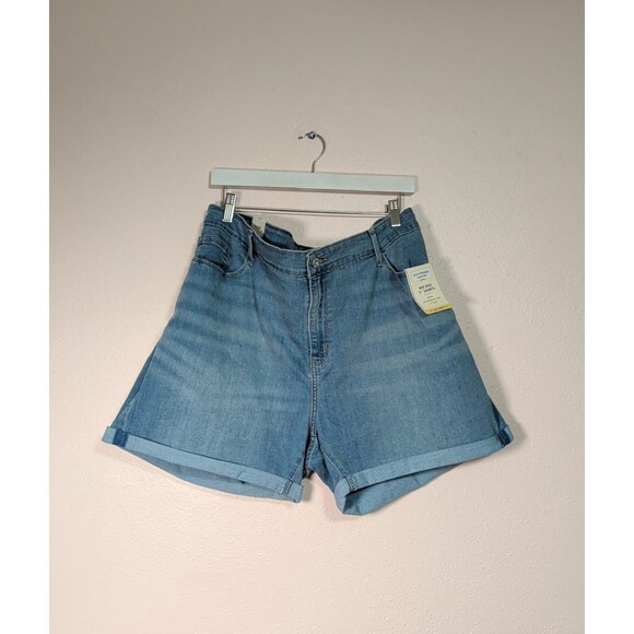 NWT 2 pair Levi Strauss Signature Gold Women's Blue Denim Jean Shorts Size 24 - Picture 11 of 16